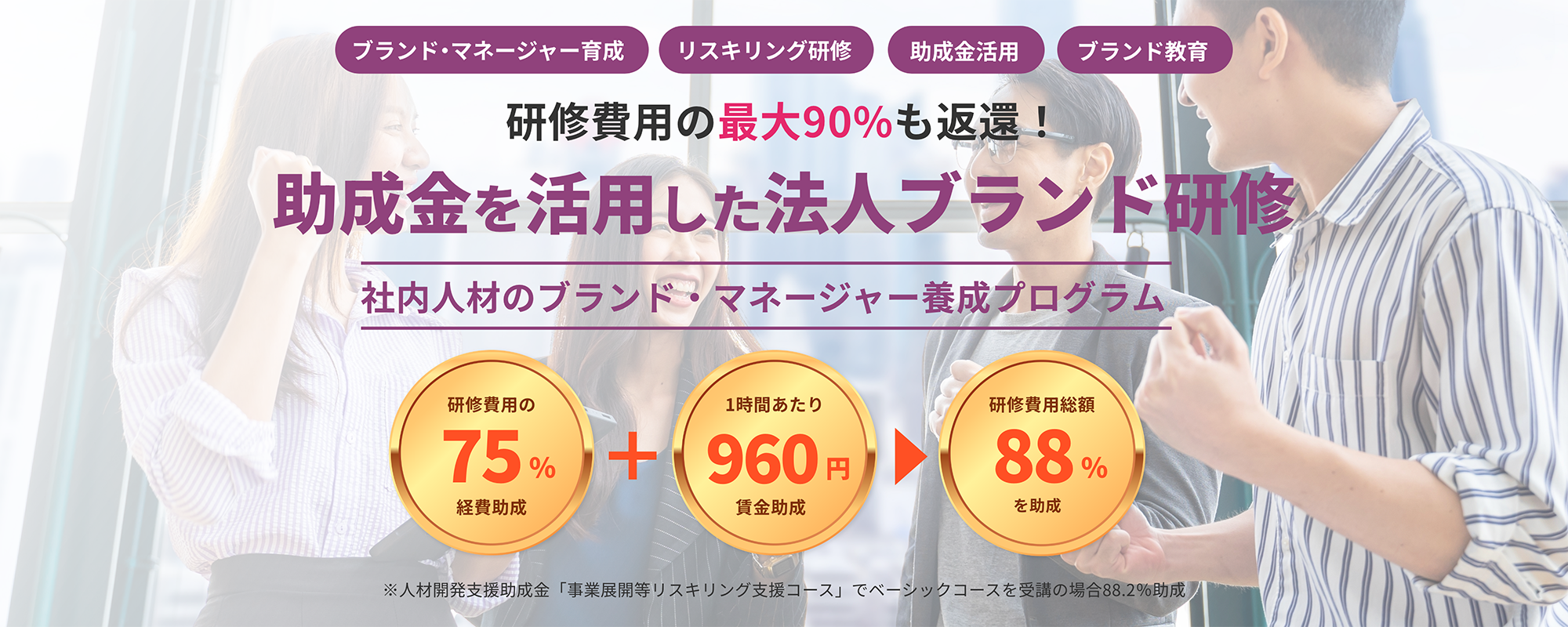 助成金を活用した法人ブランド研修